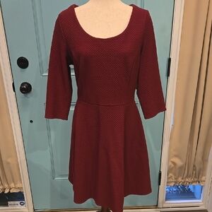 Elegant Burgundy Women's Dress